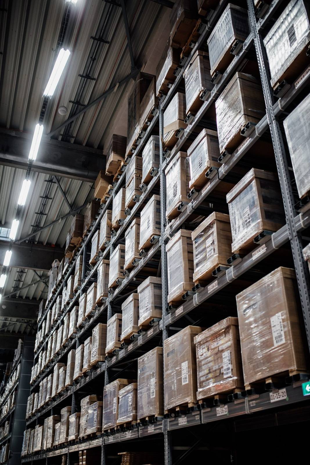Tall pallet racking inside a storage warehouse